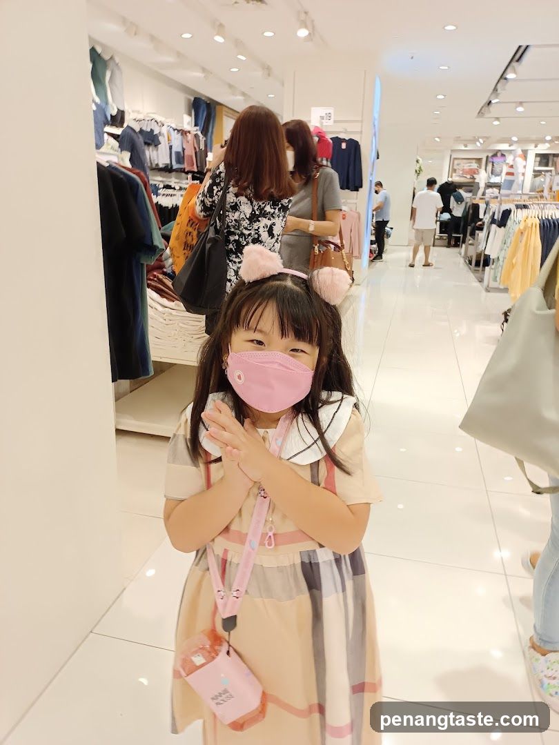 Girl in a clothing store