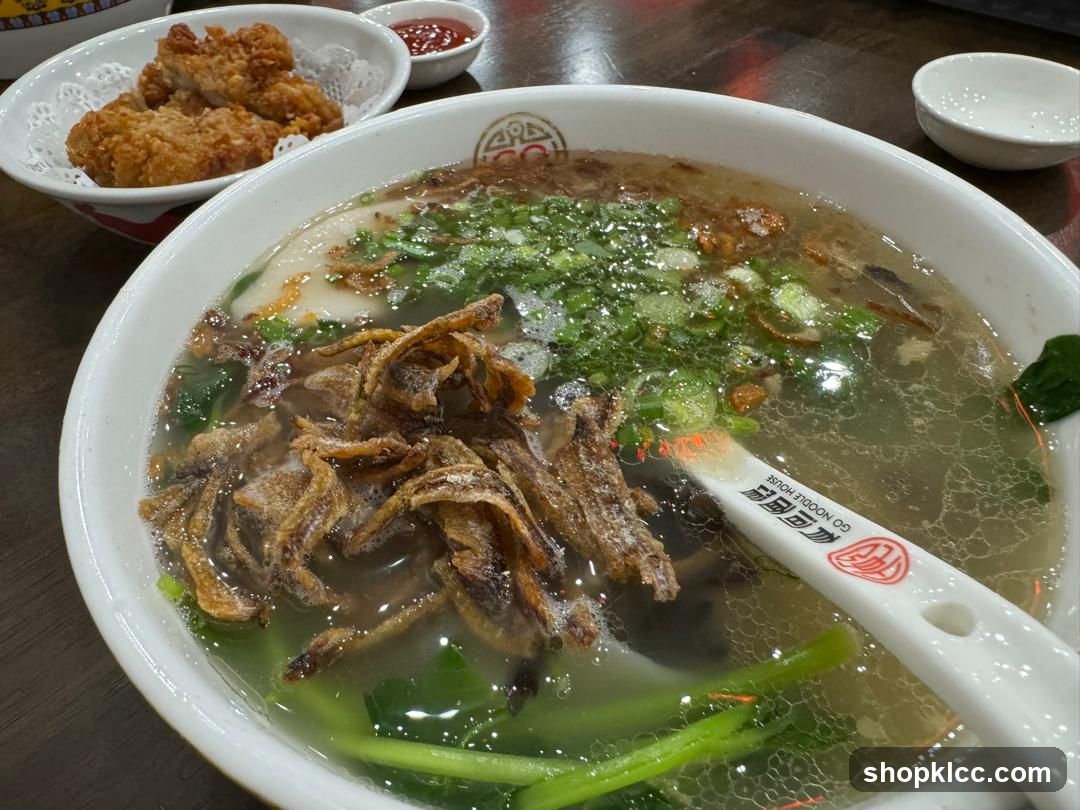 Noodle Soup with Fried Chicken