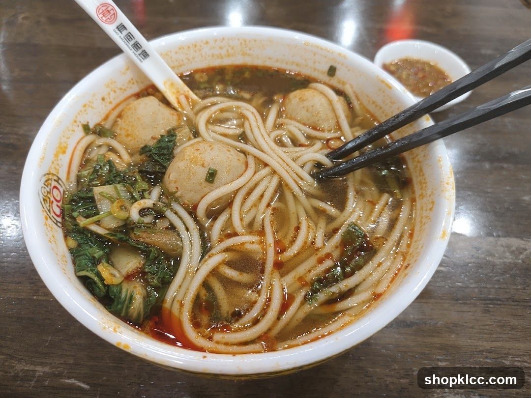 Noodle Soup with Meatballs