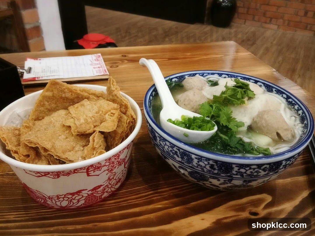 Noodle Soup and Fried Tofu Skin