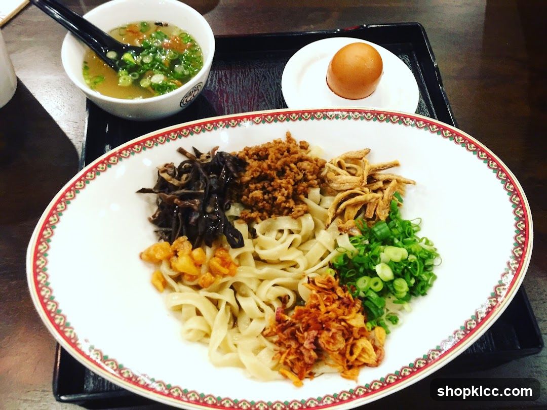 Noodles with Toppings and Soup