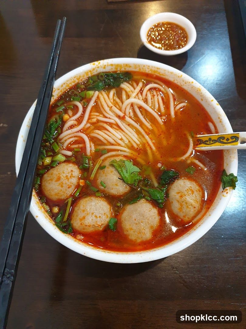 Noodle Soup with Meatballs