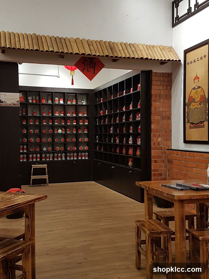 Interior of a shop with shelves of bottles