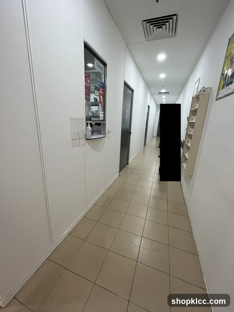 Hallway with Service Window