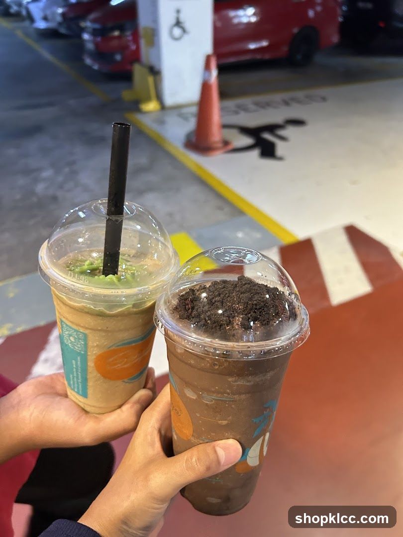Iced Drinks in Parking Lot