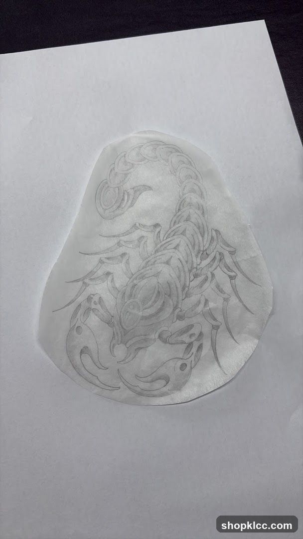 Scorpion Tattoo Design Sketch
