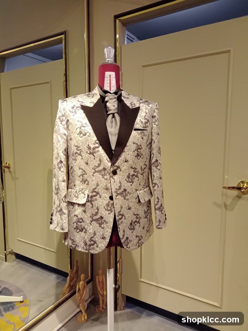 Mannequin in patterned jacket