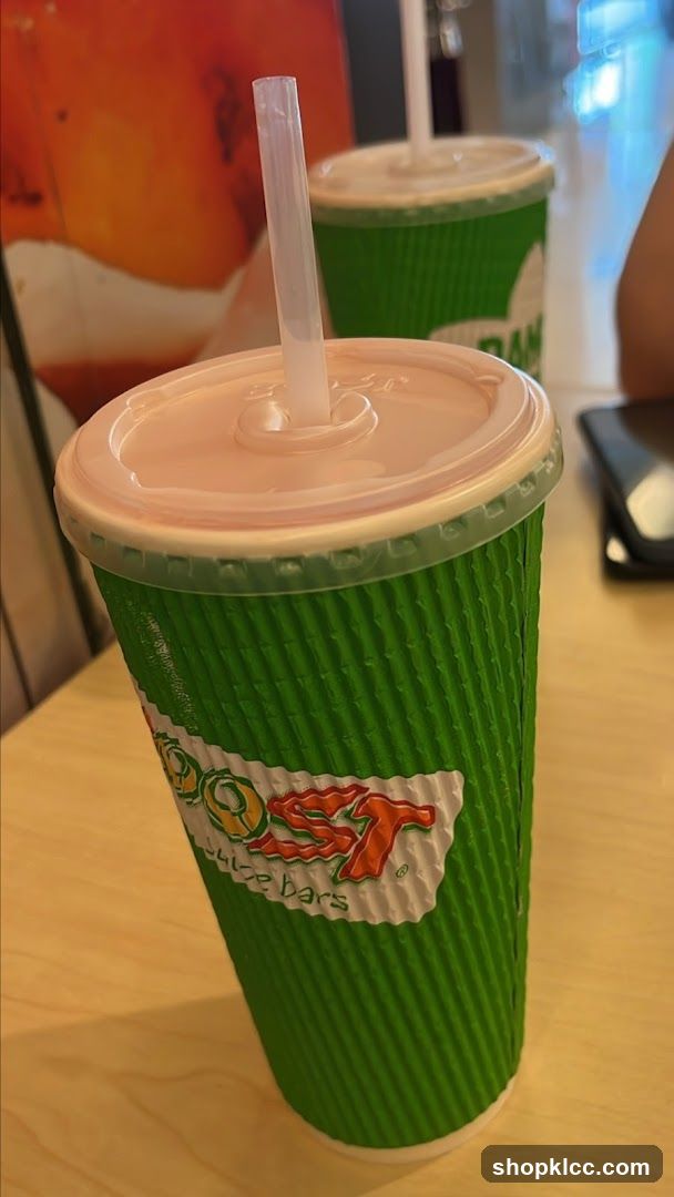 Boost Juice Cups on Table
