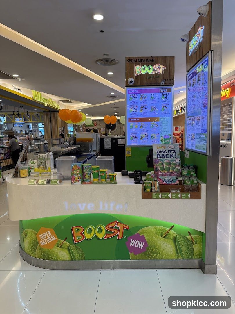 Boost Juice Kiosk Interior
