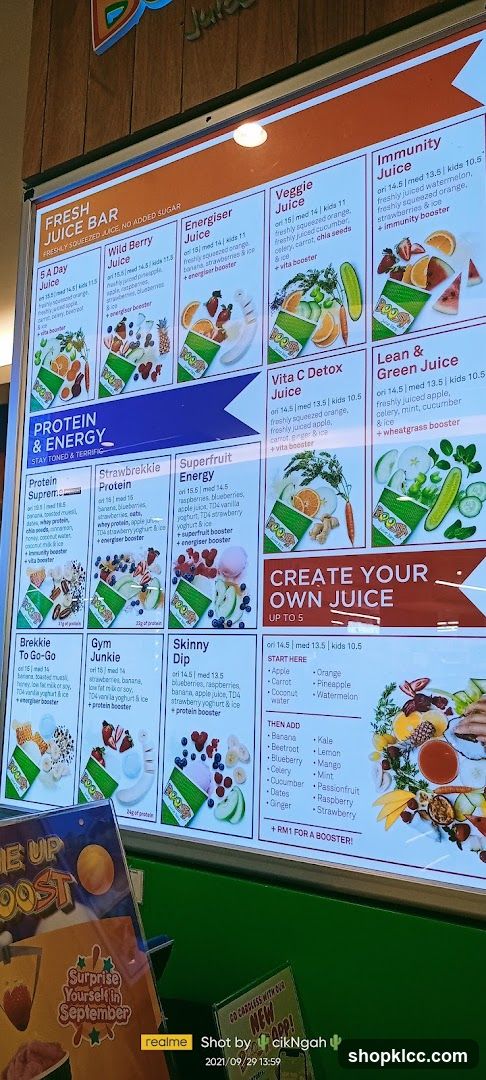 Fresh Juice Bar Menu Board