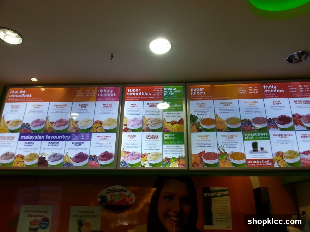 Smoothie Bar Menu Board