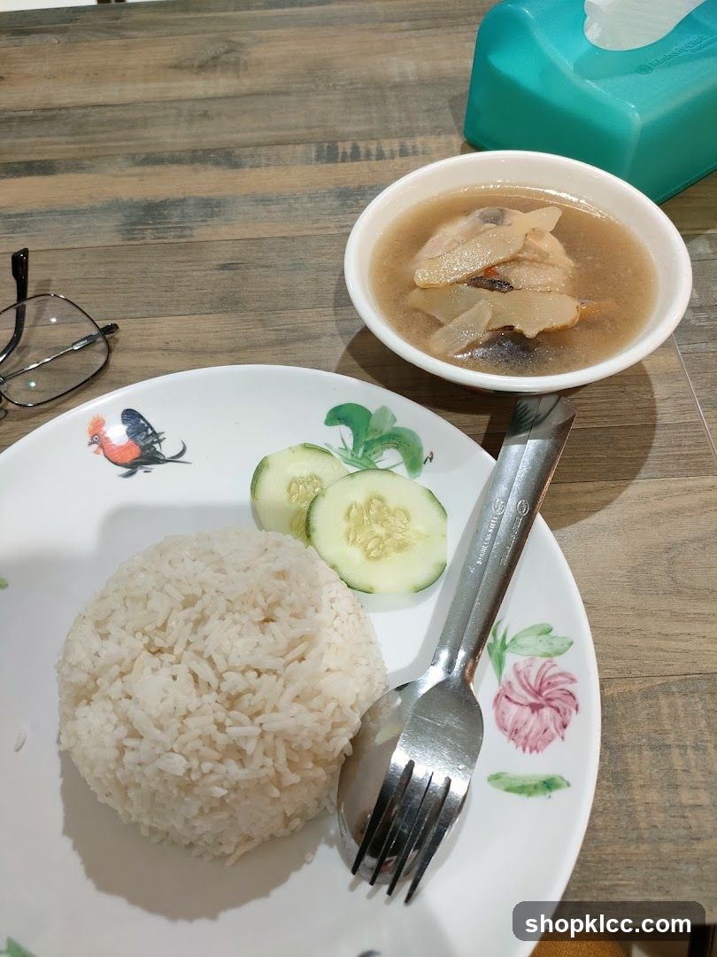 Meal with Rice and Soup