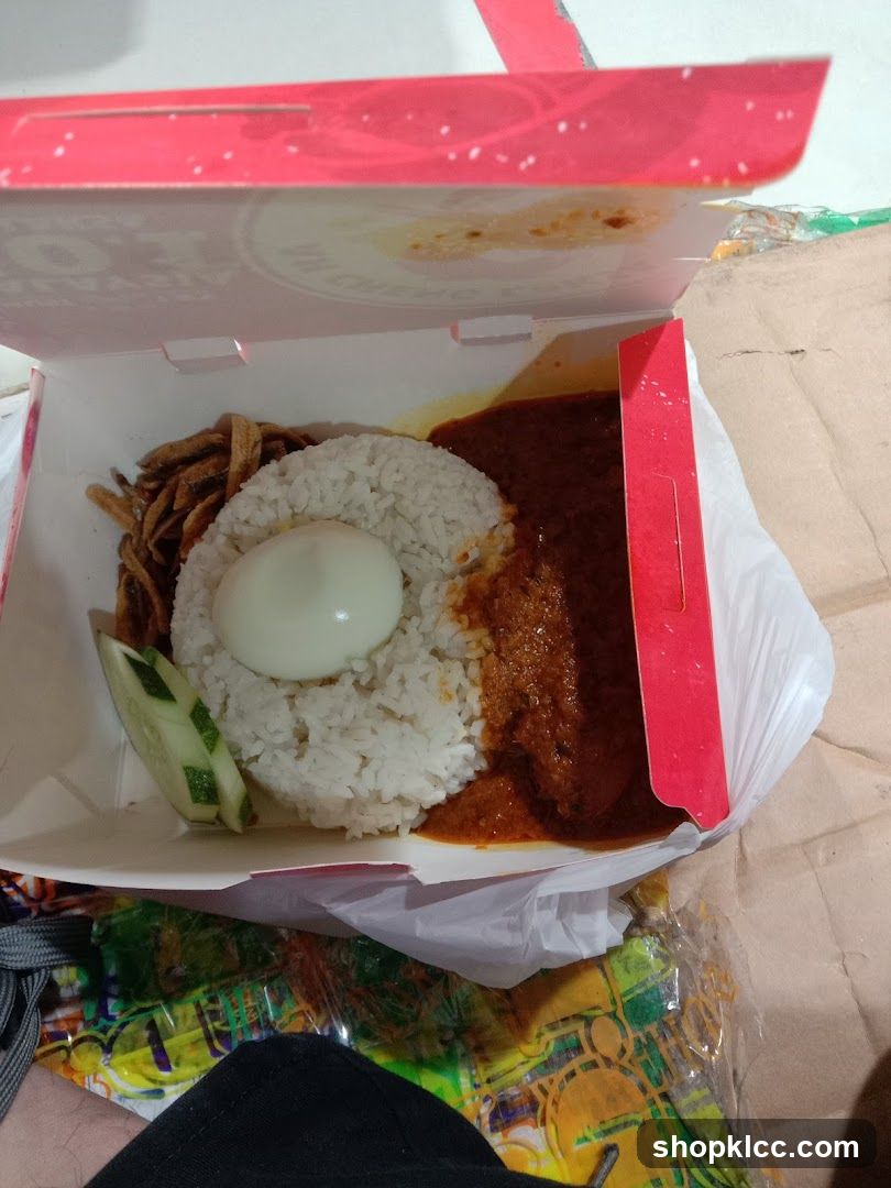Nasi Lemak in Takeout Box