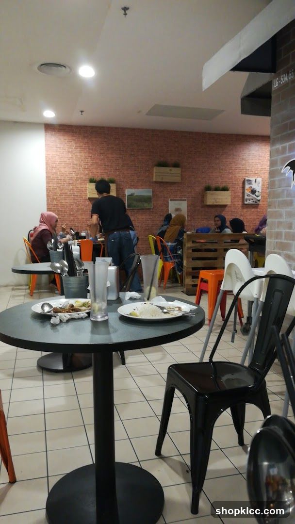 Restaurant Interior with Brick Wall