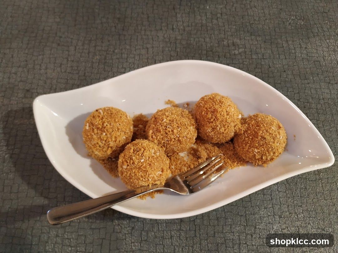 Breaded Balls on a Plate