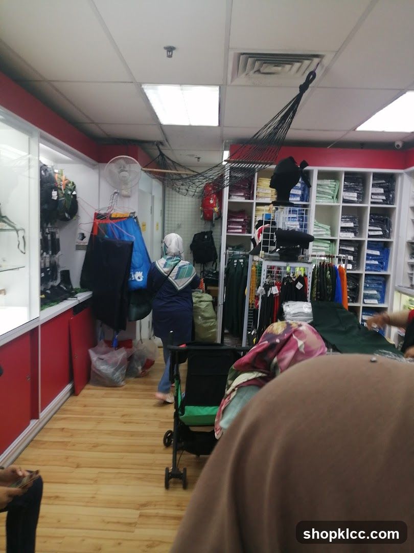 Interior of a clothing store