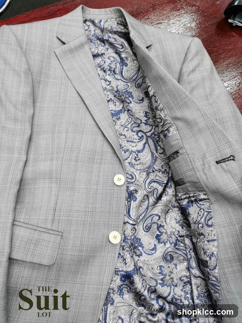 Suit with Patterned Lining
