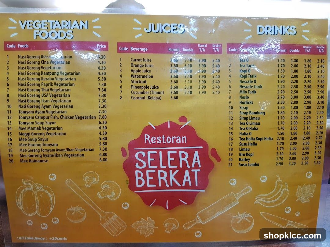 Vegetarian Foods, Juices, Drinks