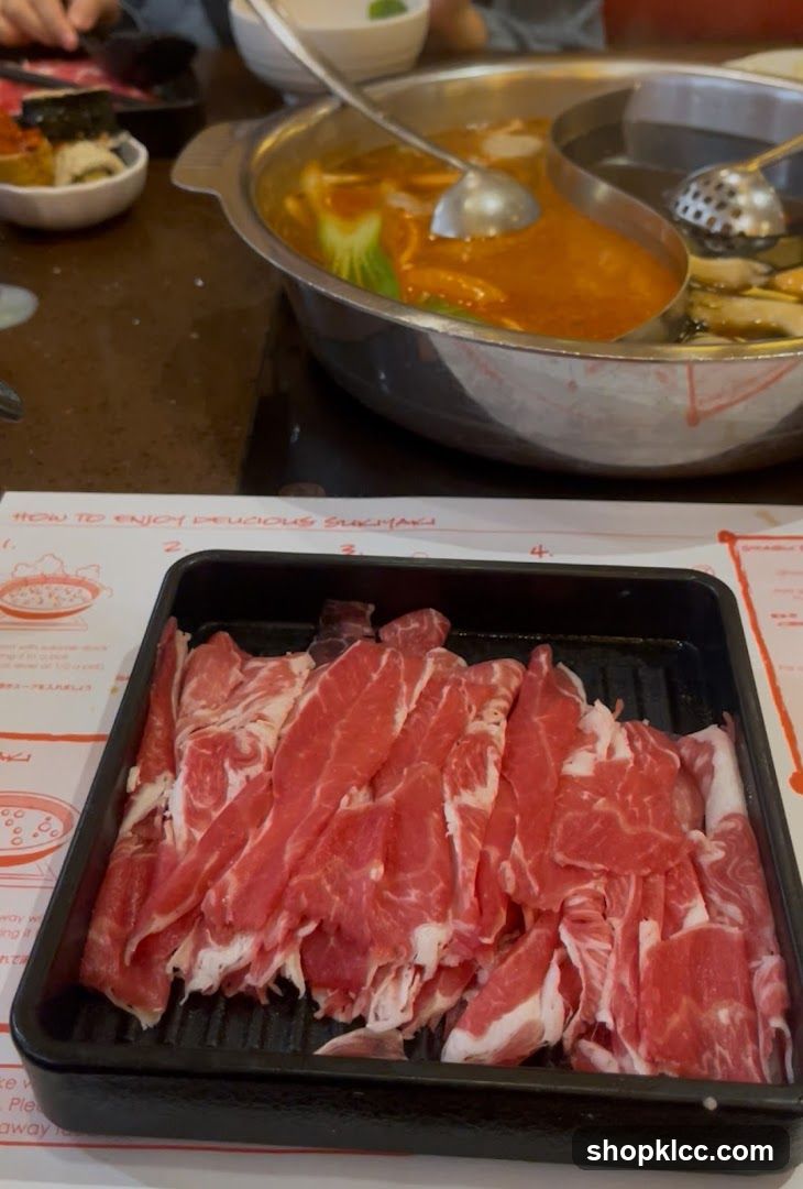Hot Pot Meal with Raw Meat