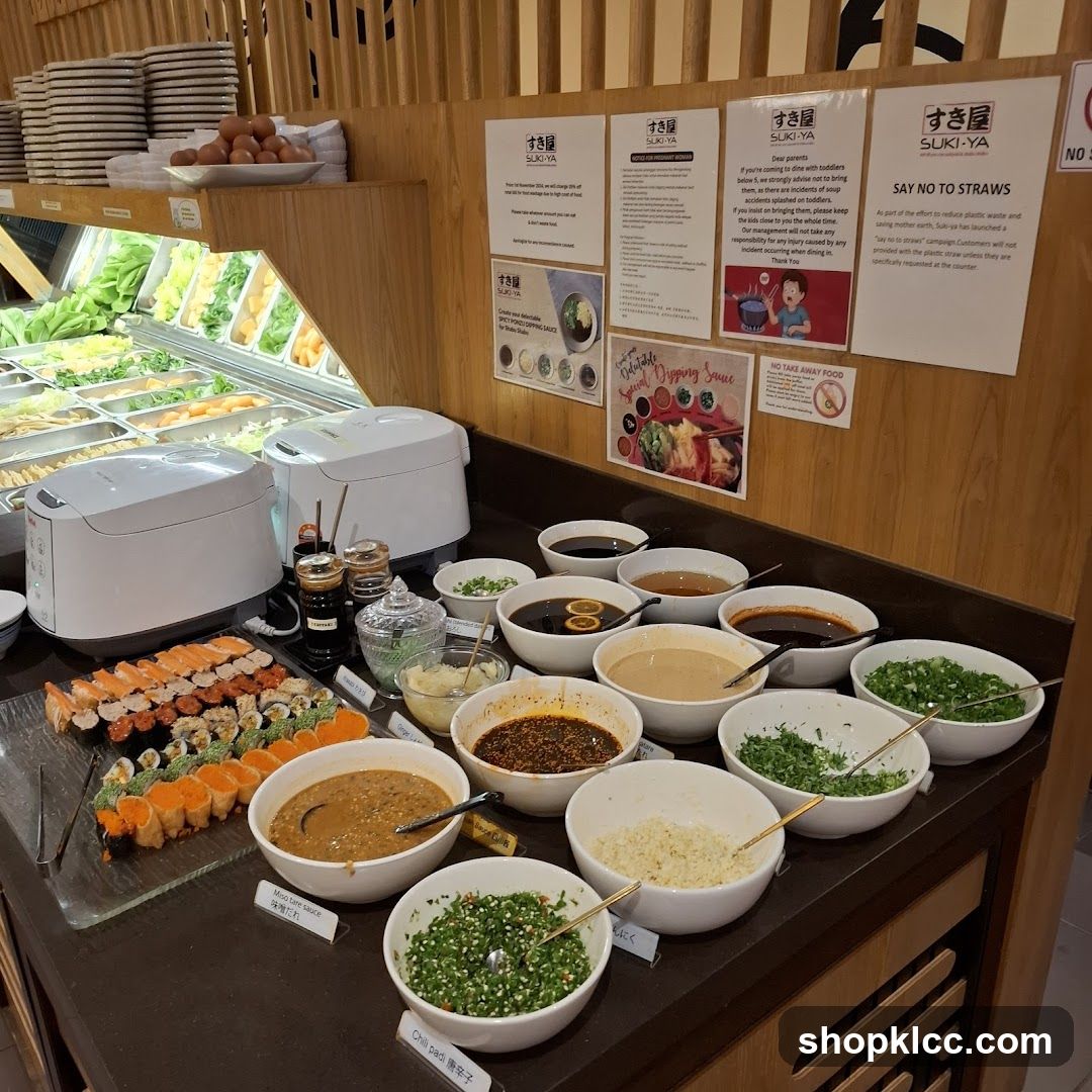 Sushi-Ya Condiment and Sushi Display