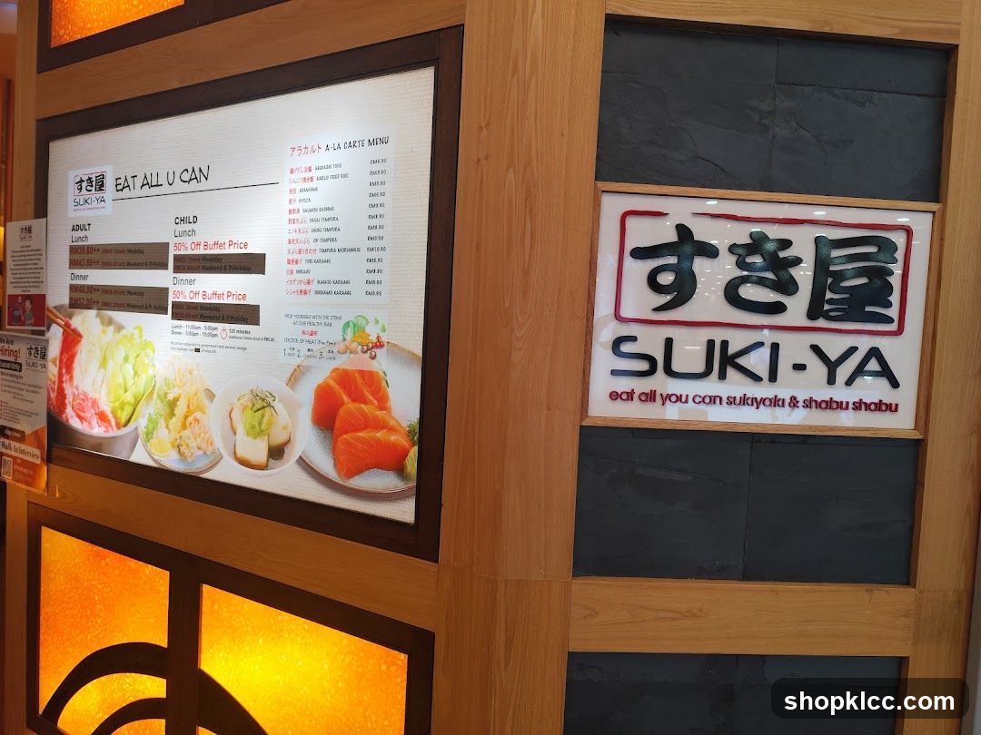 Suki-Ya Menu Board and Signage