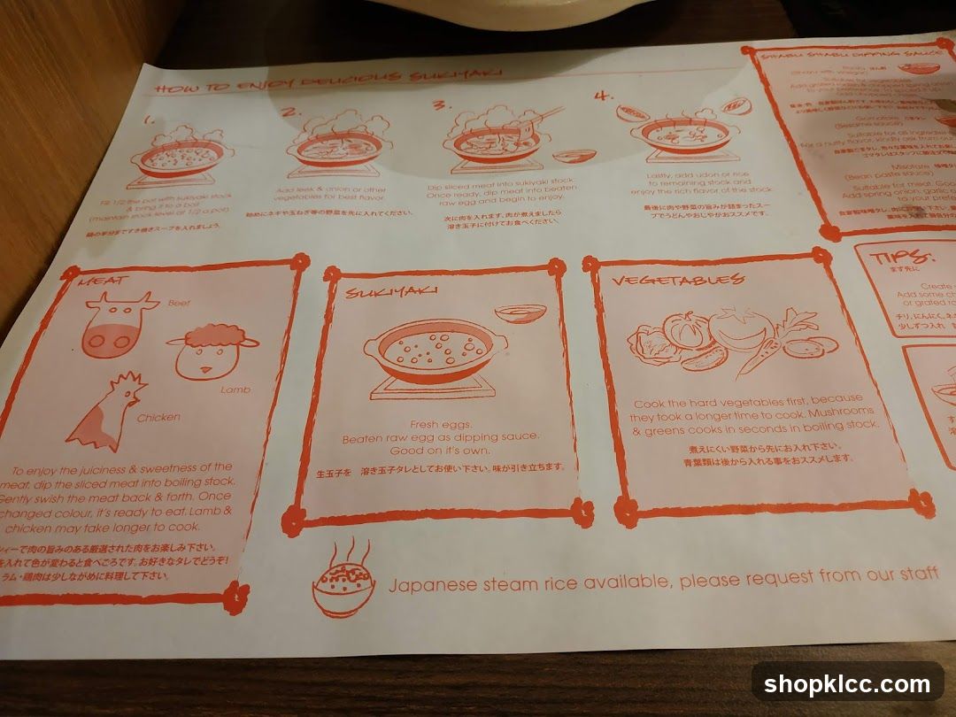 Sushi Menu Card