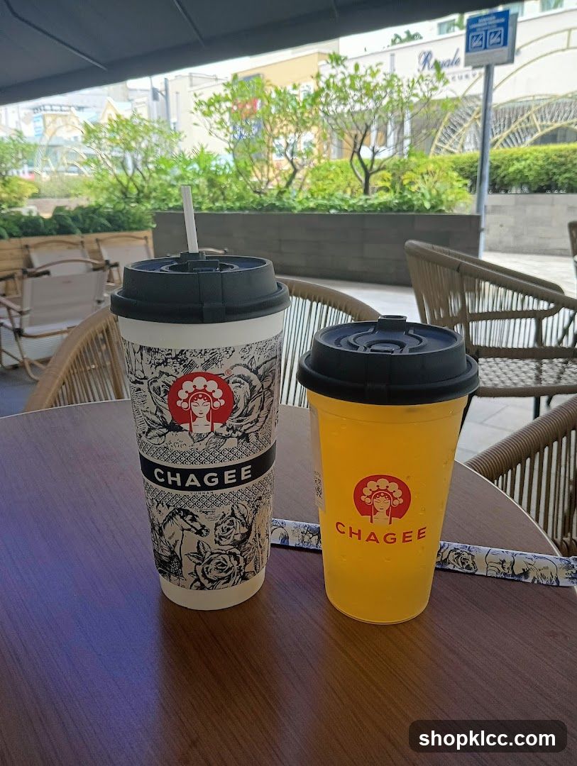 Chagee Drinks on Outdoor Table