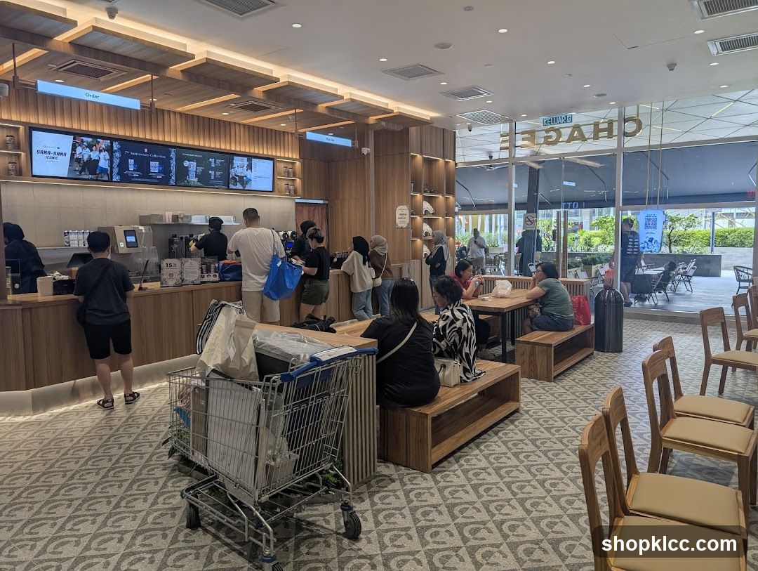 Coffee Shop Interior with Queue and Seating Area