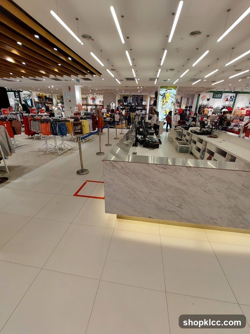Interior of a clothing store