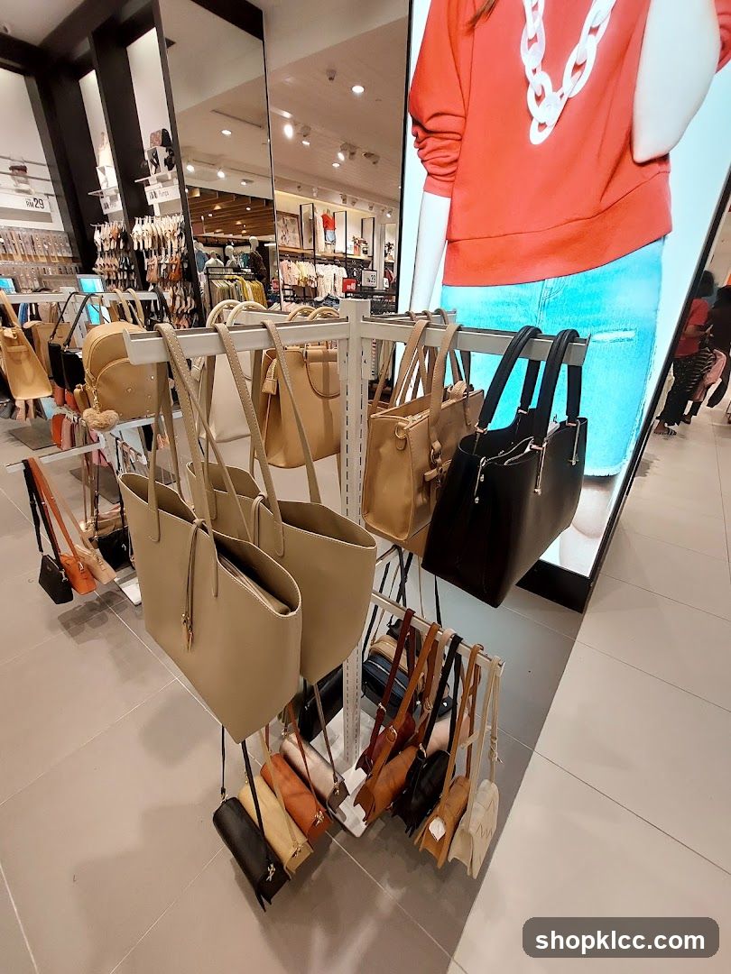 Handbag Display in Retail Store