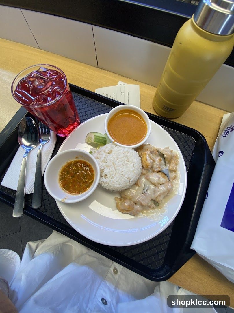 Food Tray with Curry and Rice