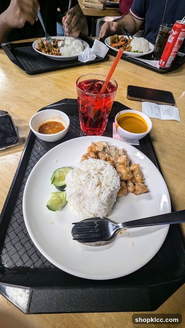 Dining Table with Meals and Drinks