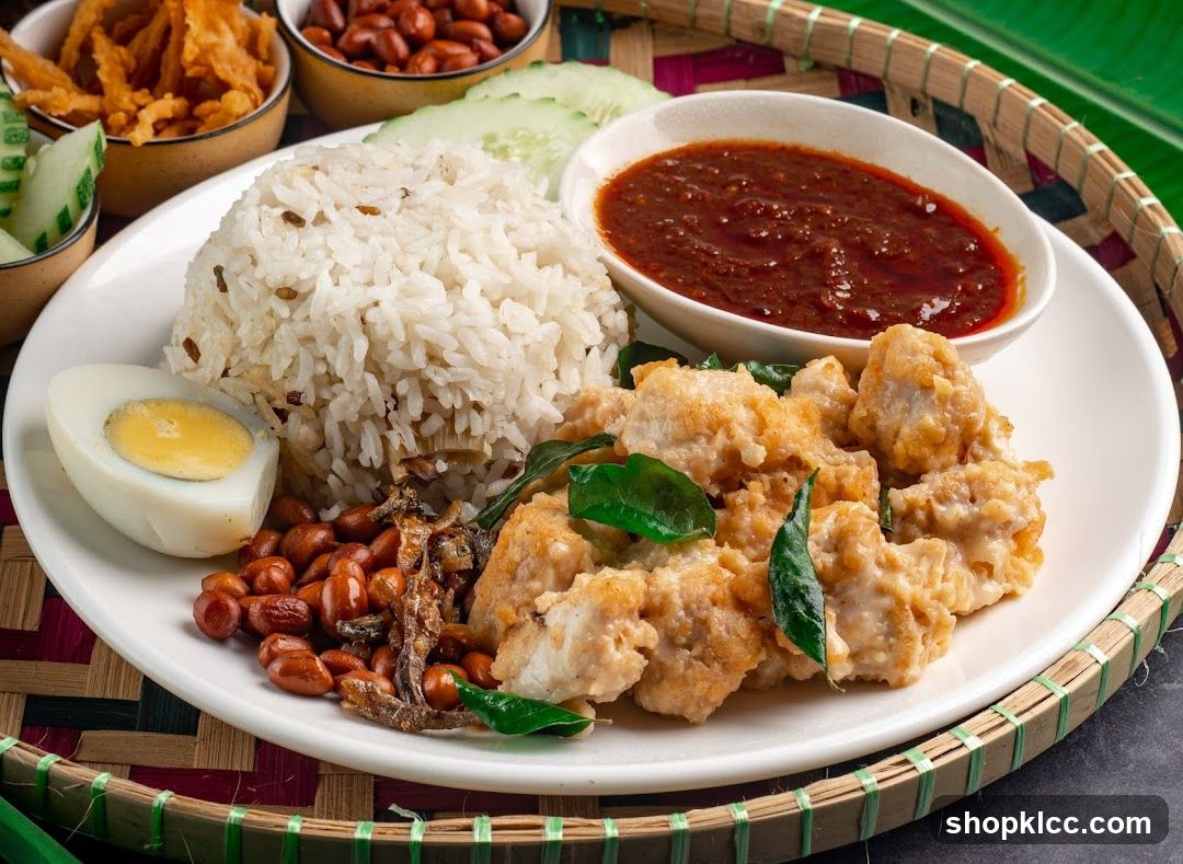 Nasi Lemak with Side Dishes