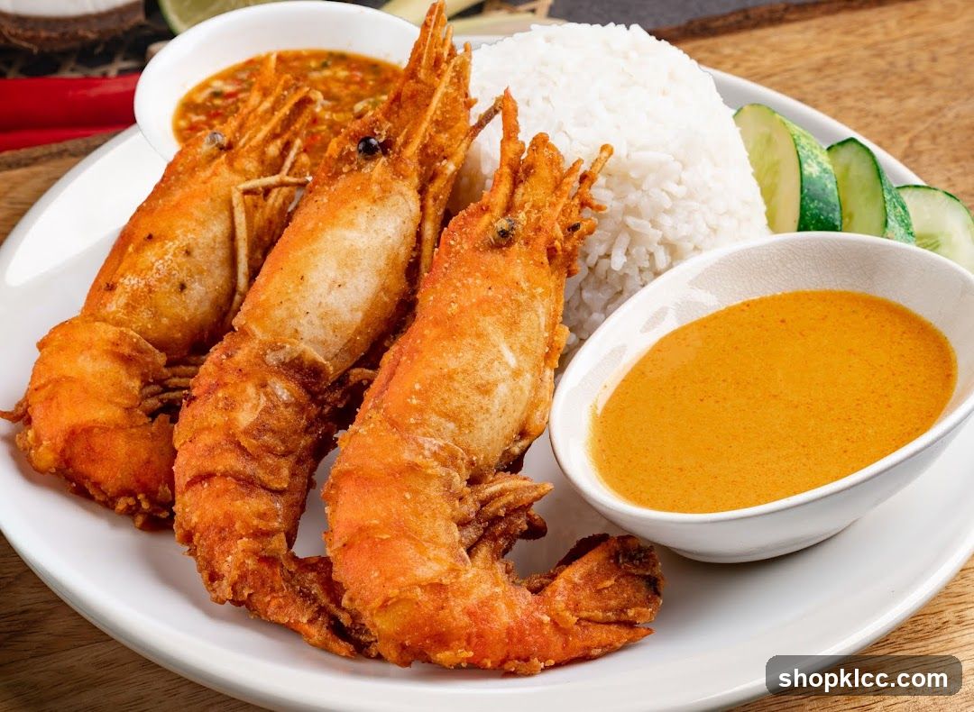 Fried Shrimp with Rice and Curry Sauce