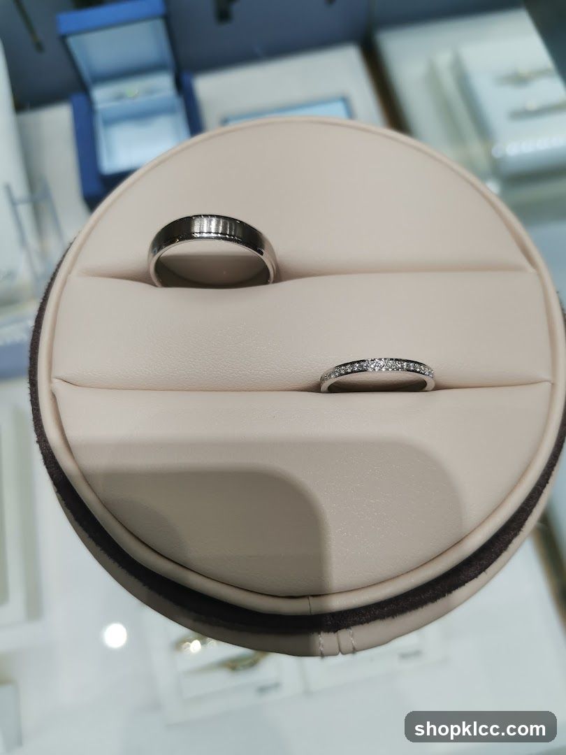 Rings in display case
