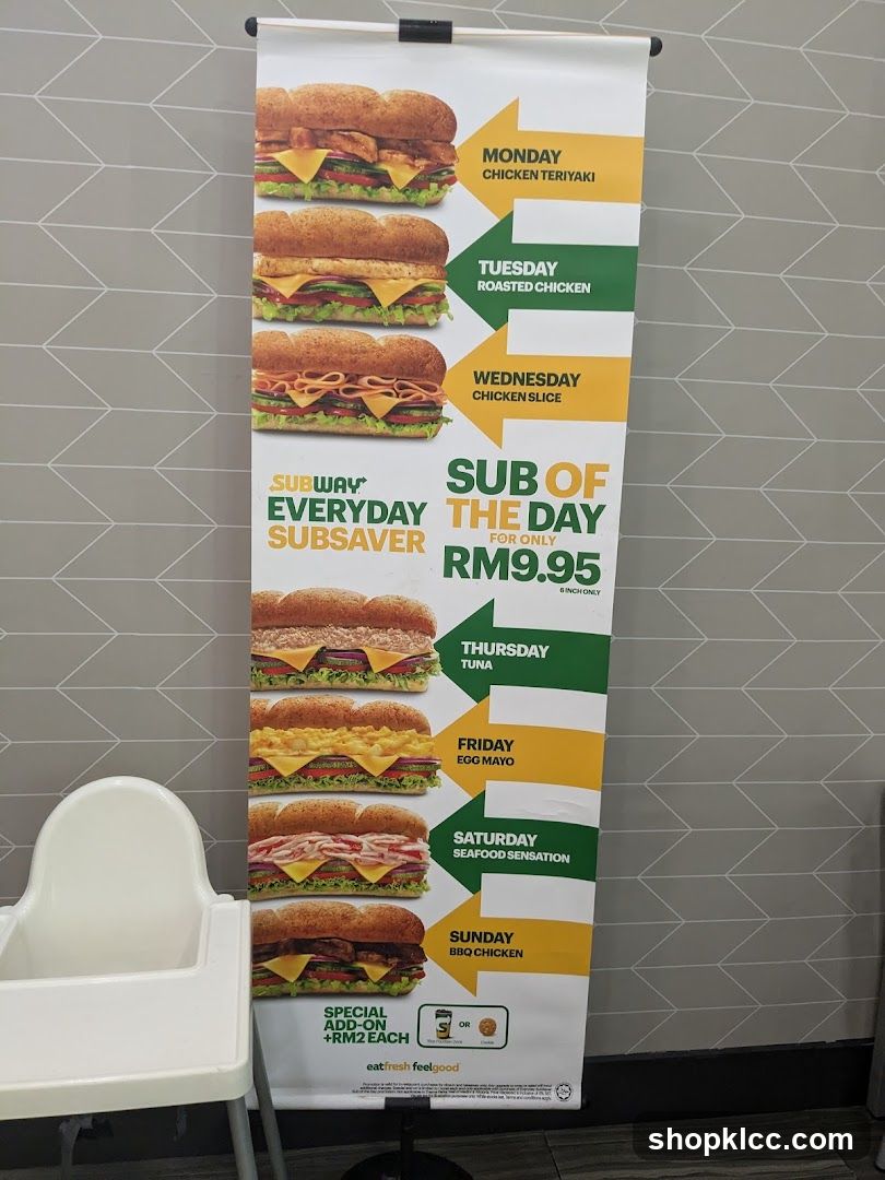 Subway Daily Specials Banner