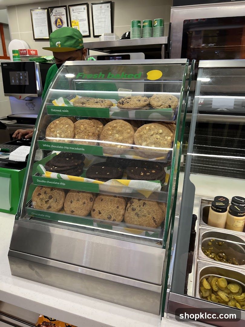 Bakery Display Case with Cookies