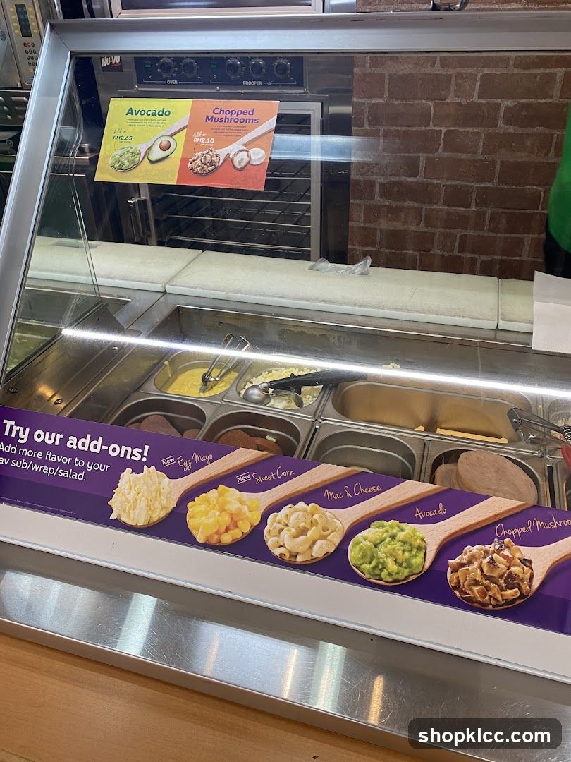 Sub Shop Add-Ons Display