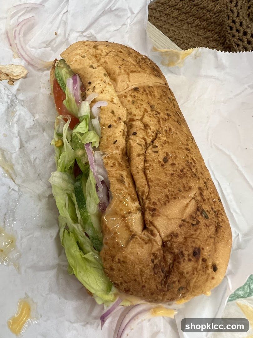 Sub Sandwich on Wrapping Paper