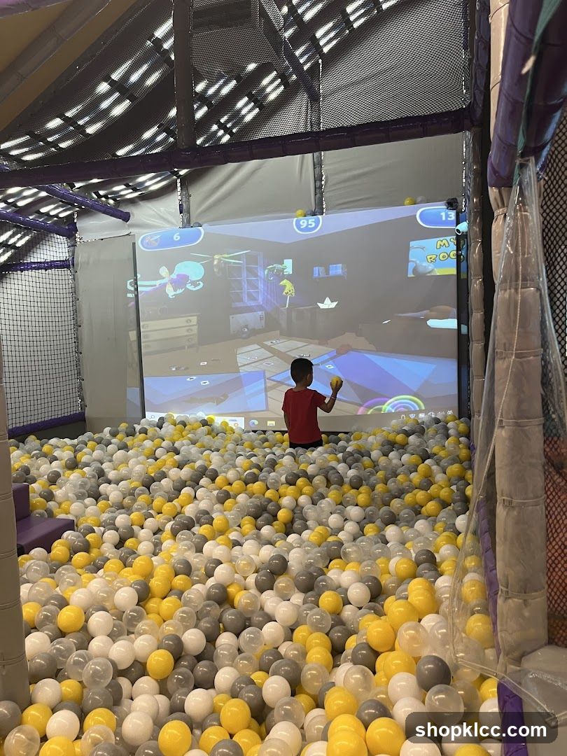 Indoor Play Area with Ball Pit and Interactive Screen