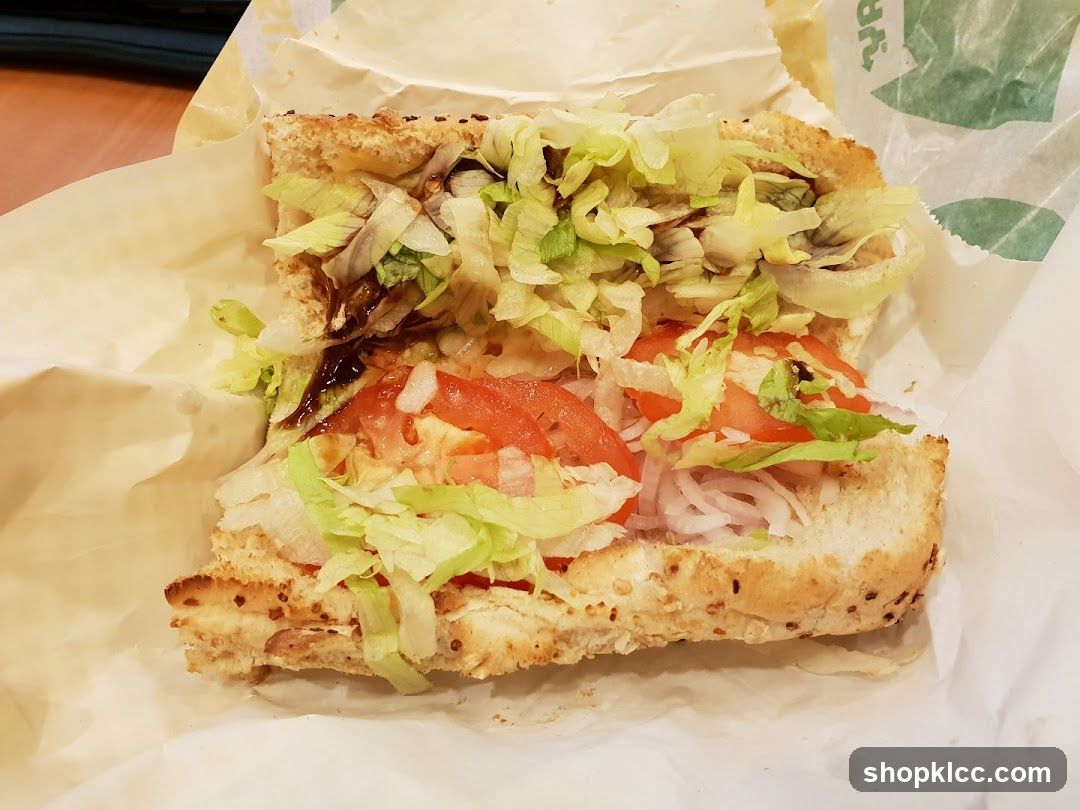 Sub Sandwich with Lettuce and Tomato