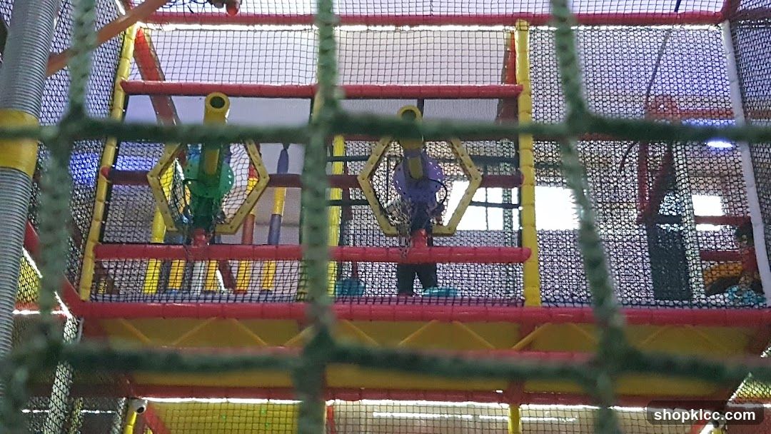 Indoor Play Structure View Through Netting