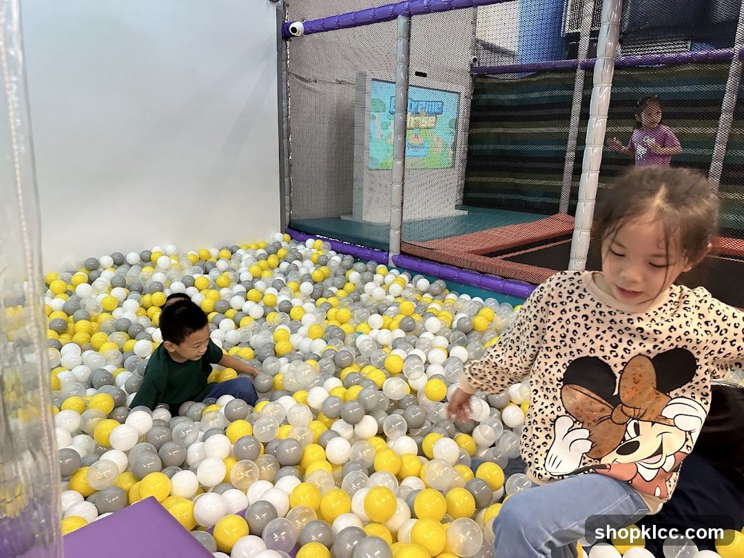 Kids playing in a ball pit