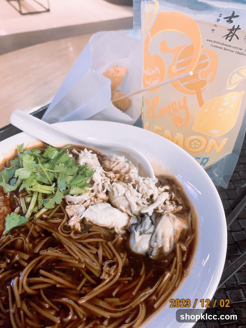 Honey Lemon Noodle Bowl with Chicken and Oysters