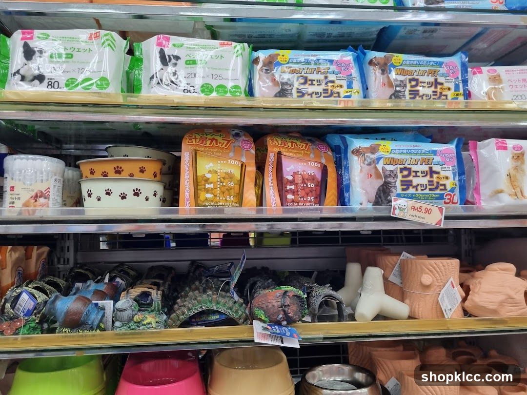 Pet Supplies on Shelves