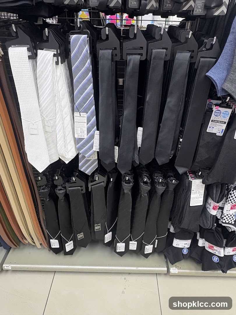 Ties and Belts Display