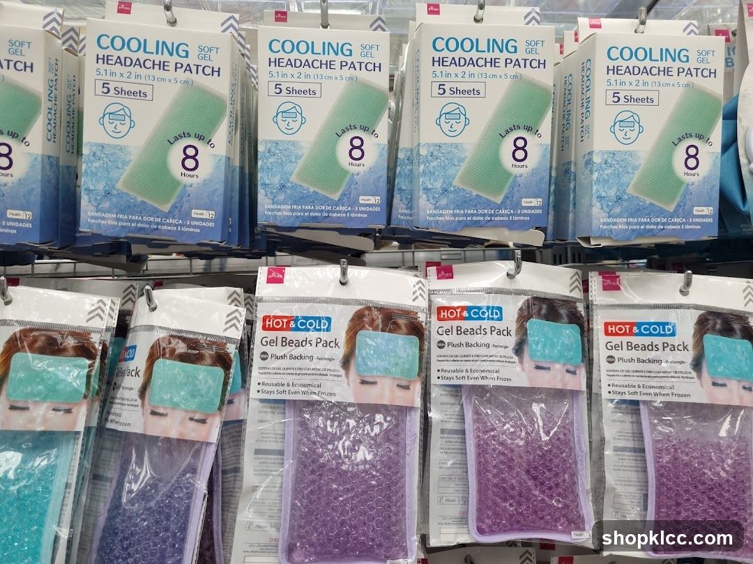 Cooling Headache Patches and Gel Bead Packs