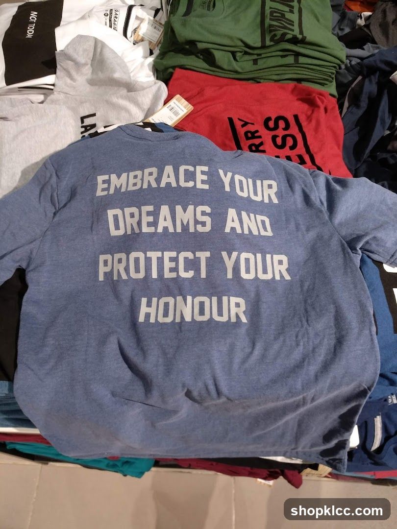 T-shirts with slogans