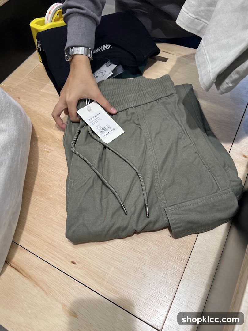 Pants on a wooden surface