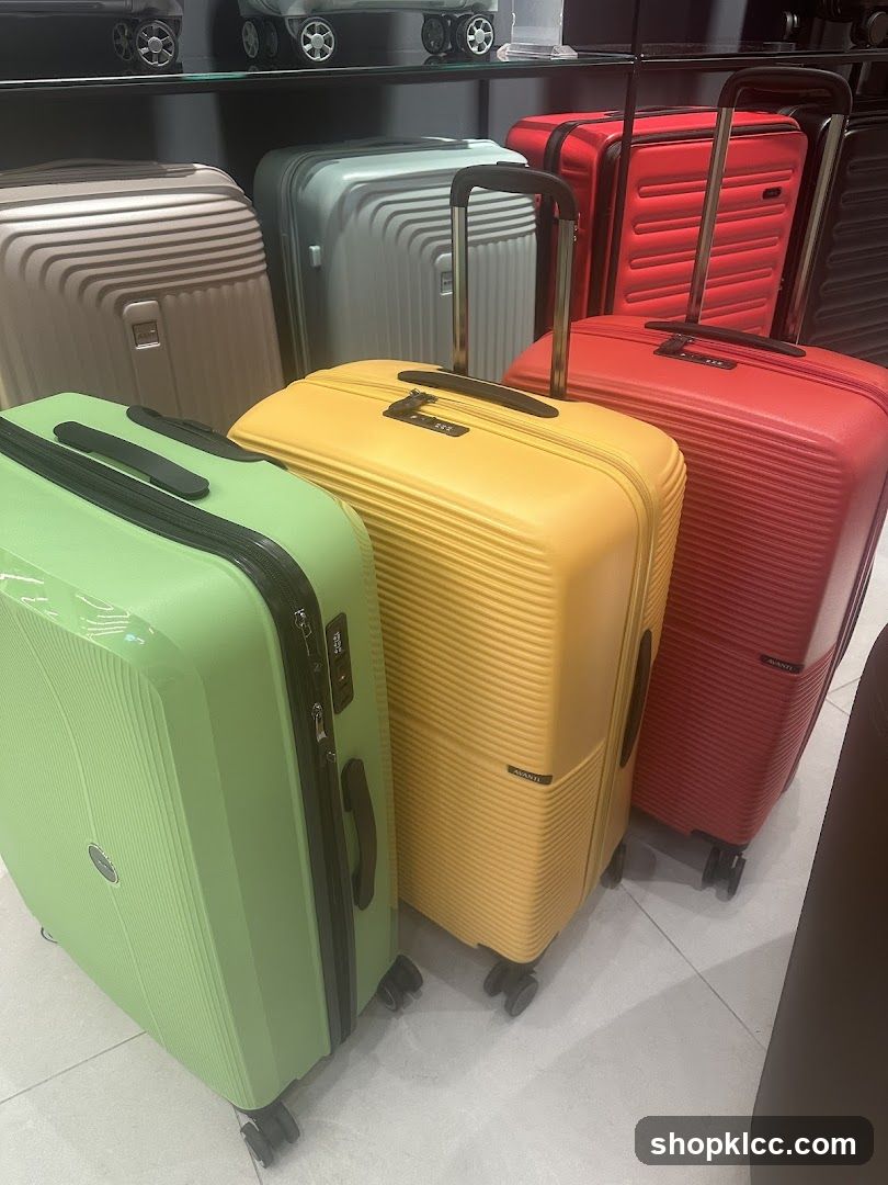 Colorful Suitcase Display